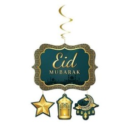 Toptan Eid Mubarak Büyük Tavan Kapı Süs