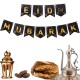 Toptan Eid Mubarak Zikzak Banner