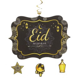 Toptan Eid Mubarak Büyük Tavan Süs