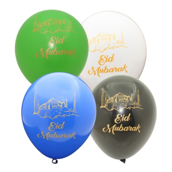 Eid Mubarek Baskılı Balon 100 Adet