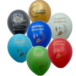 Toptan Hoşgeldin Ramazan Baskılı Balon 100 Adet