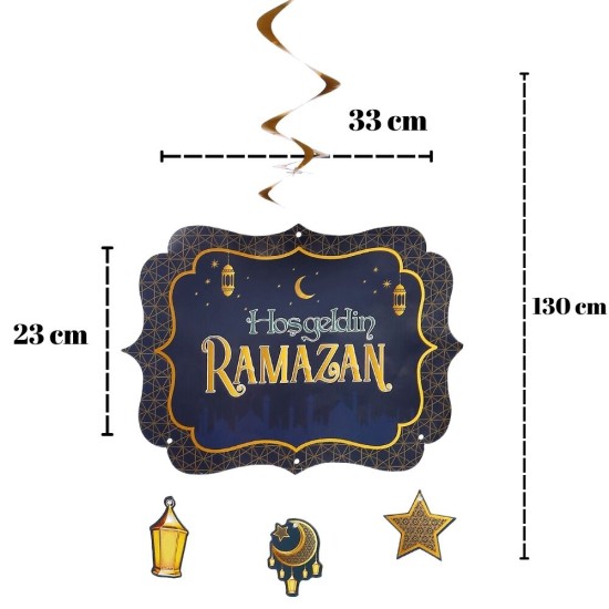 Toptan Hoş geldin Ramazan Süsleme Seti LED Işıklı