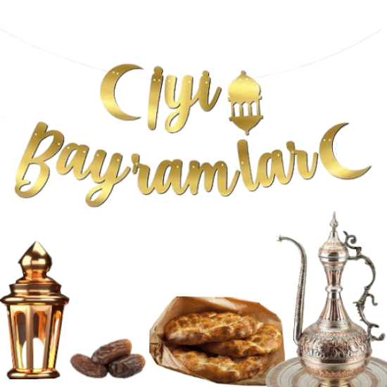 Toptan İyi Bayramlar Kaligrafi Banner