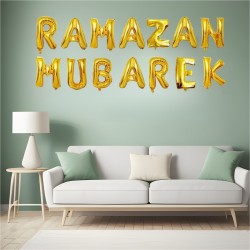 Toptan Ramazan Mubarek Folyo Balon Seti 40 cm