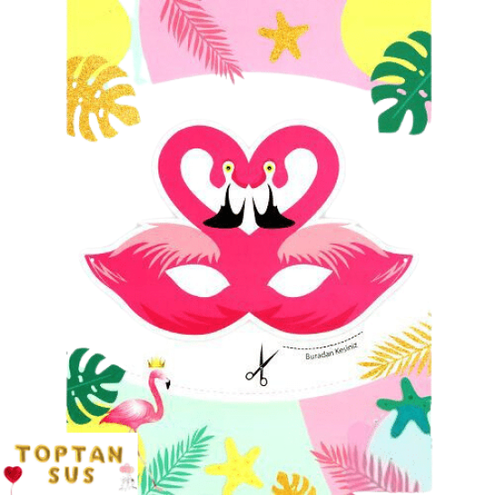 Toptan Flamingo Boyama Kitabı Stickerlı (16 Sayfa)