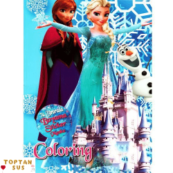 Toptan Frozen Boyama Kitabı Stickerlı (16 Sayfa)