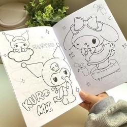 Kuromi Boyama Kitabı 16 Sayfa Kuromi Boyama Kitabı 16 Sayfa