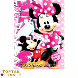 Toptan Minnie Mouse Boyama Kitabı Stickerlı (16 Sayfa)