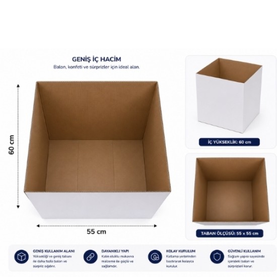 Cinsiyet Partisi Kutusu 60x55x55 cm Cinsiyet Partisi Kutusu 60x55x55 cm