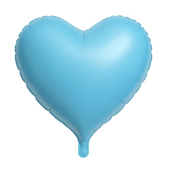 Açık Mavi Kalp Folyo Balon 24 İnç