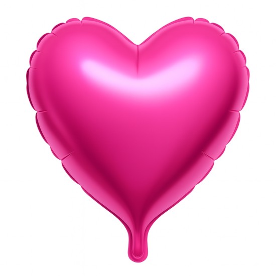Pembe Kalp Folyo Balon 24 İnç
