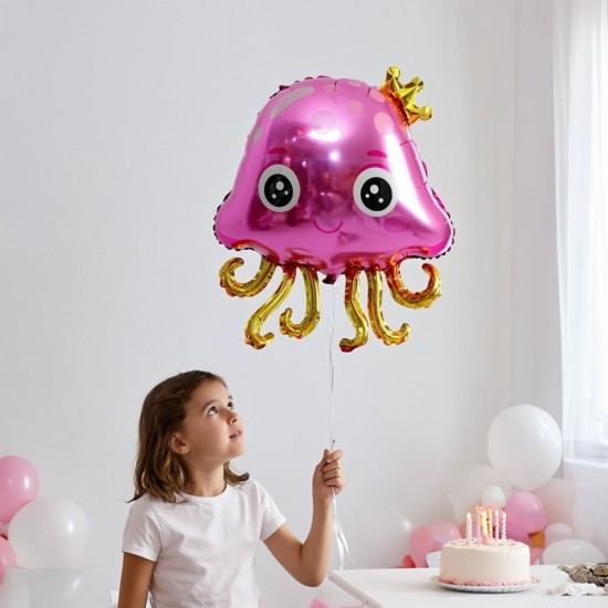 Toptan Deniz Anası Pembe Folyo Balon