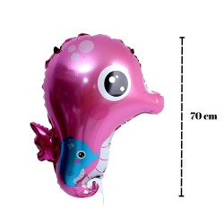 Toptan Deniz Atı Pembe Folyo Balon