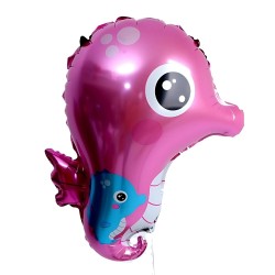 Toptan Deniz Atı Pembe Folyo Balon