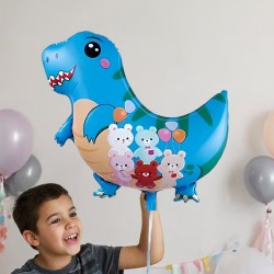 Toptan Dinazor Mavi Folyo Balon Toptan Dinazor Mavi Folyo Balon