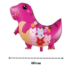 Toptan Dinazor Pembe Folyo Balon