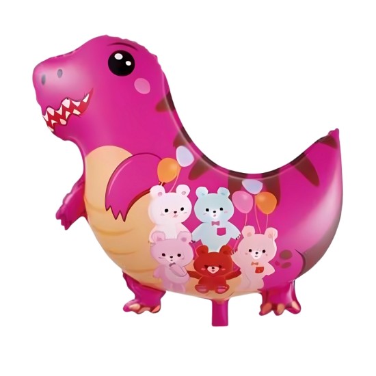 Toptan Dinazor Pembe Folyo Balon Toptan Dinazor Pembe Folyo Balon