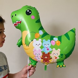 Toptan Dinazor Yeşil Folyo Balon