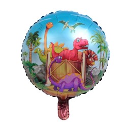 Toptan Dinazor Yuvarlak Folyo Balon