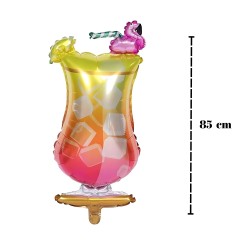 Toptan Flamingo Kokteyl Bardak Folyo Balon