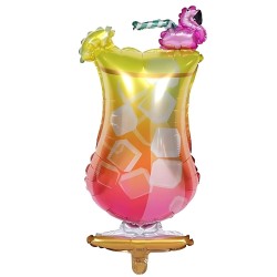 Toptan Flamingo Kokteyl Bardak Folyo Balon