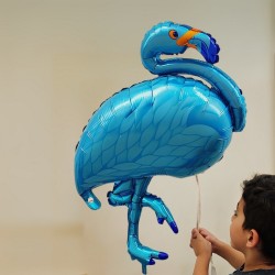 Toptan Flamingo Mavi Ayaklı Folyo Balon Toptan Flamingo Mavi Ayaklı Folyo Balon