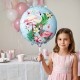 Toptan Flamingo Yuvarlak 18 İnç Folyo Balon Mavi