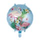 Toptan Flamingo Yuvarlak 18 İnç Folyo Balon Mavi