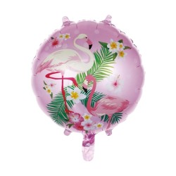 Toptan Flamingo Yuvarlak 18 İnç Folyo Balon Pembe