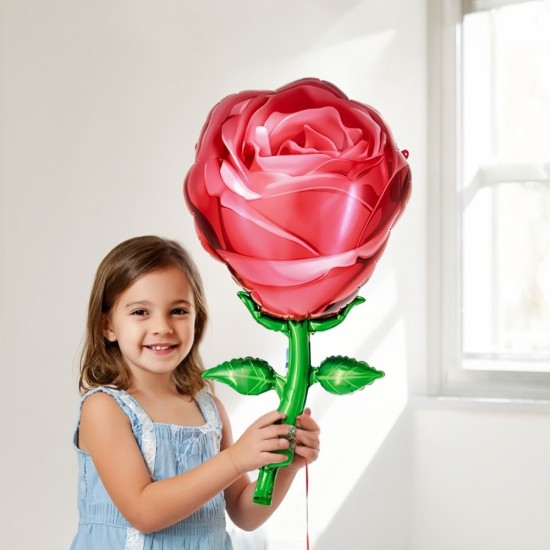 Toptan Kırmızı Gül Folyo Balon Toptan Kırmızı Gül Folyo Balon