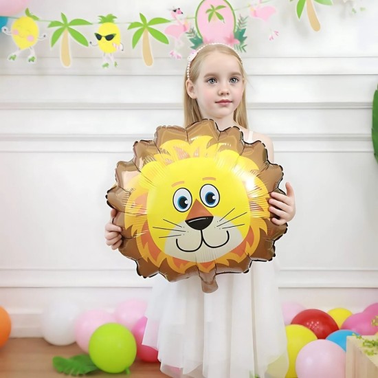 Toptan Safari Hayvanları Folyo Balon Aslan Toptan Safari Hayvanları Folyo Balon Aslan
