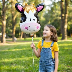 Toptan Safari Hayvanları Folyo Balon İnek