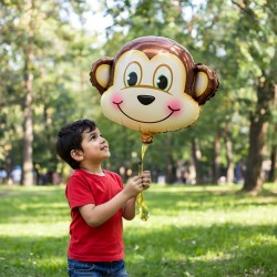 Toptan Safari Hayvanları Folyo Balon Maymun