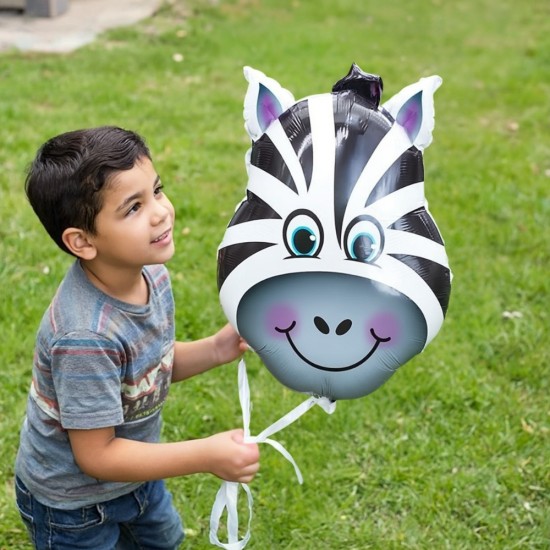 Toptan Safari Hayvanları Folyo Balon Zebra