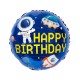 Toptan Uzay Temalı Happy Birthday Yuvarlak Folyo Balon Toptan Uzay Temalı Happy Birthday Yuvarlak Folyo Balon