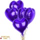 Toptan Mor Metalik Folyo Kalp Balon (45 cm)