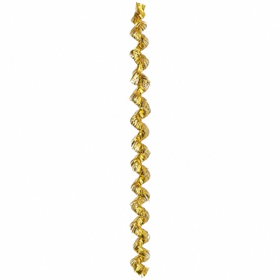 Toptan Metalize Spiral Fransen Altın 300 cm Toptan Metalize Spiral Fransen Altın 300 cm