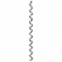 Toptan Metalize Spiral Fransen Gümüş 300 cm