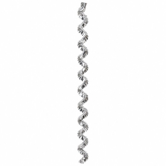 Toptan Metalize Spiral Fransen Gümüş 300 cm