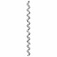 Toptan Metalize Spiral Fransen Gümüş 300 cm