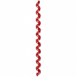 Toptan Metalize Spiral Fransen Kırmızı 300 cm