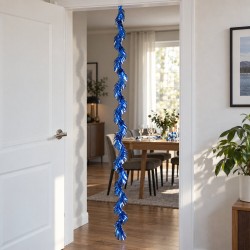 Toptan Metalize Spiral Fransen Mavi 300 cm Toptan Metalize Spiral Fransen Mavi 300 cm