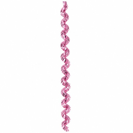 Toptan Metalize Spiral Fransen Pembe 300 cm Toptan Metalize Spiral Fransen Pembe 300 cm