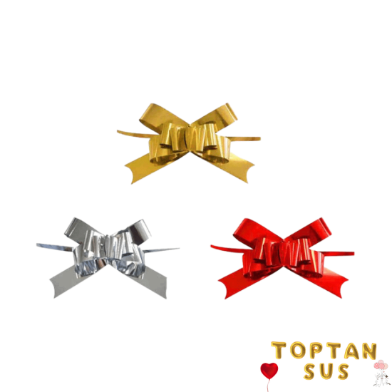 Toptan Çekmeli Hediye Paketi Süsü Metalik 20 mm 50 Adet Toptan Çekmeli Hediye Paketi Süsü Metalik 20 mm 50 Adet