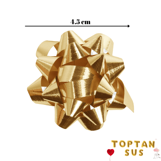 Toptan Hediye Paketi Süsü Metalik Altın 100 Adet Toptan Hediye Paketi Süsü Metalik Altın 100 Adet