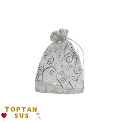 Toptan Kına Kesesi Gümüş 12x14 cm (100 Adet)