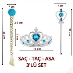 Toptan Frozen Saç Taç Asa Seti Toptan Frozen Saç Taç Asa Seti