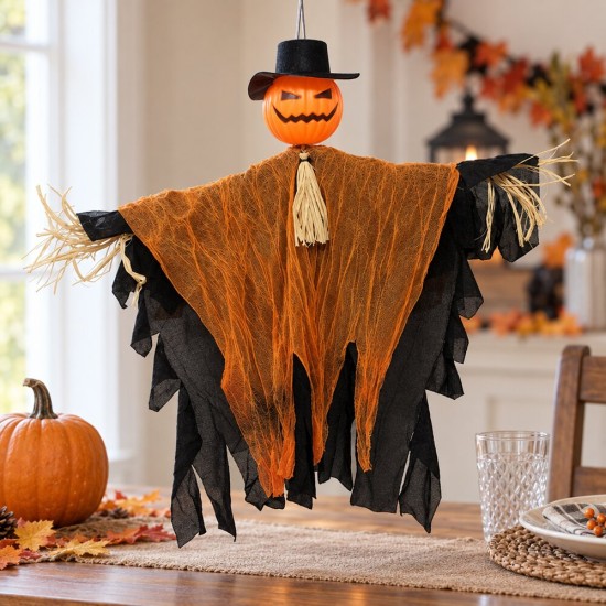 Toptan Halloween Balkabağı Korkuluk Maskot, 40 cm Toptan Halloween Balkabağı Korkuluk Maskot, 40 cm