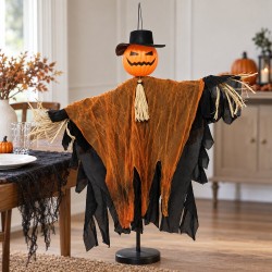 Toptan Halloween Balkabağı Maskot Işıklı Sesli, 80 cm