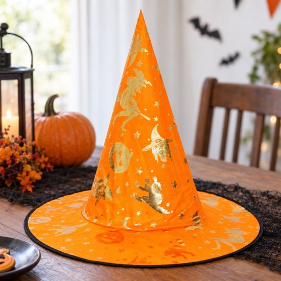 Toptan Halloween Cadı Şapkası Büyük Karışık